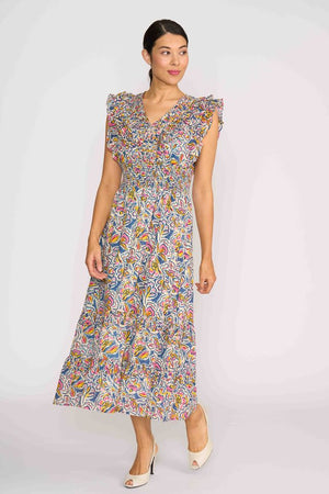 Foil Best Odds Dress in Denim Floral TP14671